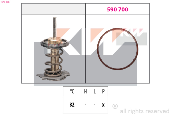 Termostat chladenia KW